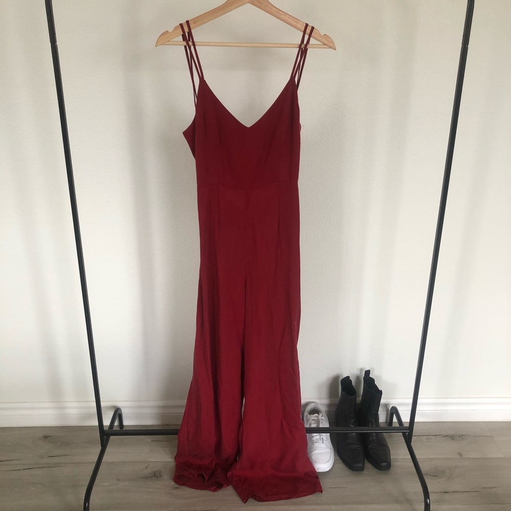 Deep Red/Burgundy Jumpsuit